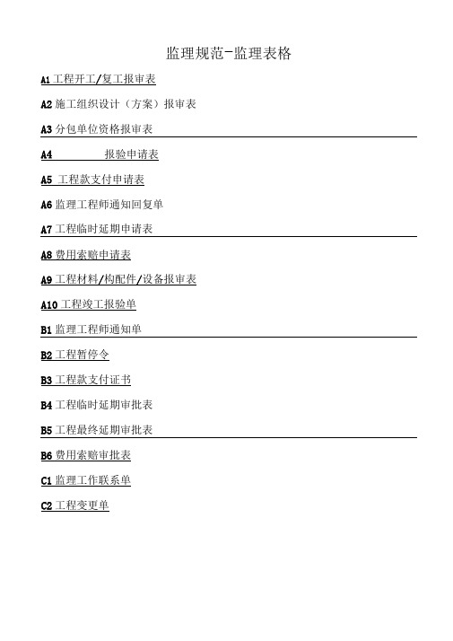 公路工程类常用表格(1)