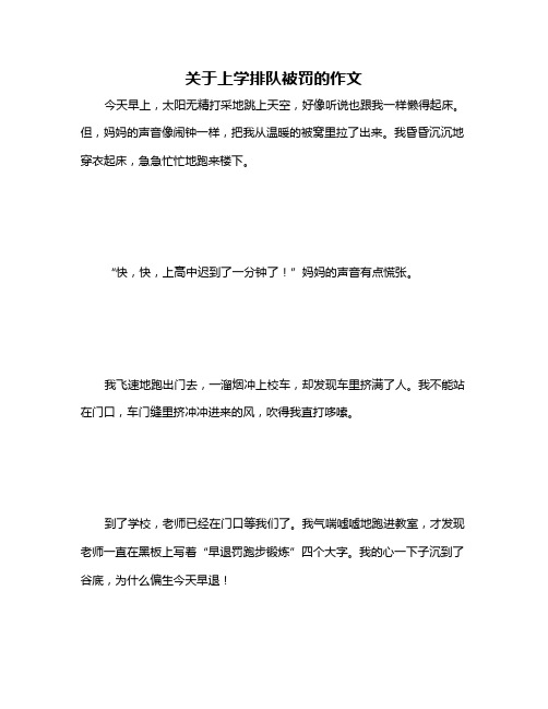 关于上学排队被罚的作文