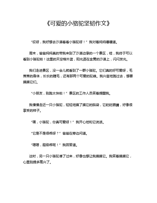 《可爱的小骆驼坚韧作文》