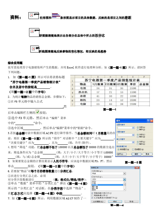 Excel综合练习资料