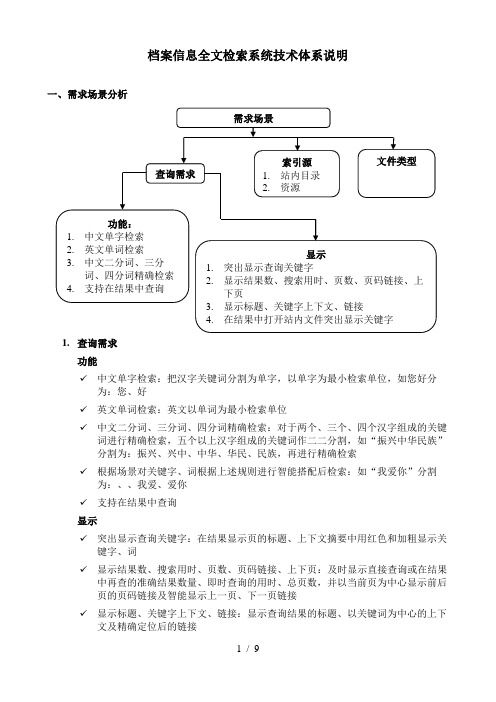 PDE档案信息全文检索系统技术体系说明