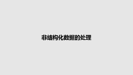 非结构化数据的处理PPT学习教案