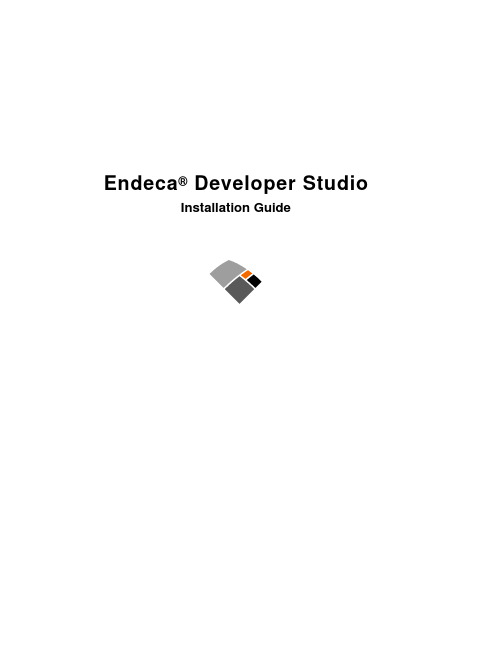 Endeca Developer Studio安装指南说明书