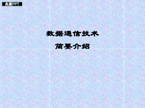 数据通信技术简要介绍PPT课件