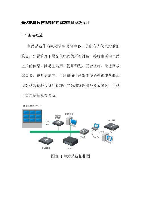 光伏电站远程视频监控系统主站系统设计