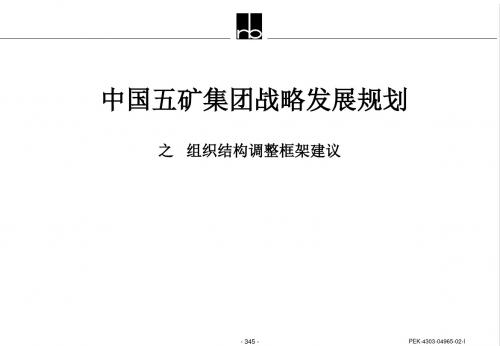 中国五矿集团组织结构调整框架建议(ppt 27页)