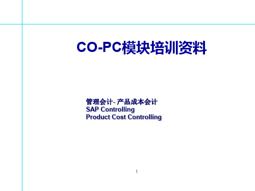 SAP 生产成本控制 COPC Training