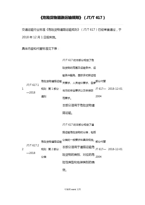 危险货物道路运输规则完整版本(优选.)