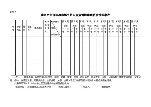 手足口随访表