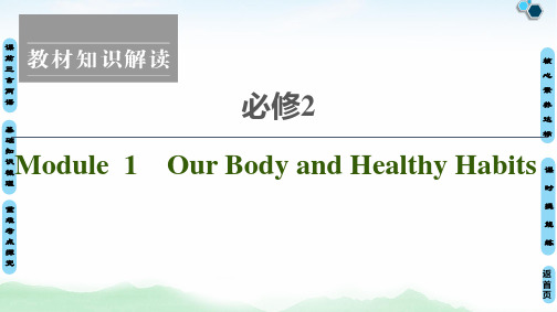 高考英语外研版：必修2+Module+1+Our+Body+and+Healthy+Habits