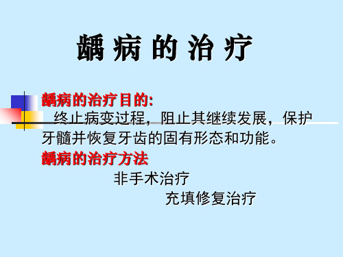 龋病治疗PPT课件