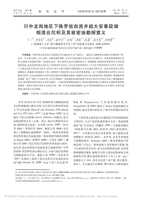 川中龙岗地区下侏罗统自流井组大安寨段湖相混合沉积及其致密油勘探意义