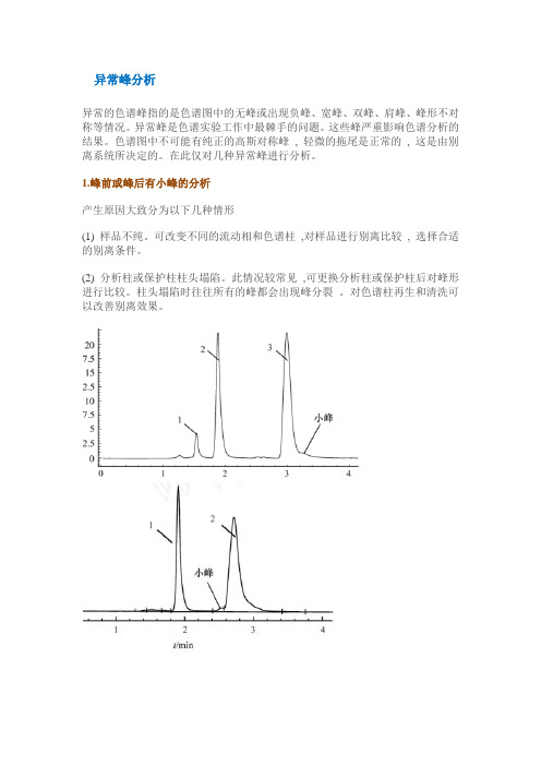 高效液相色谱中异常峰分析