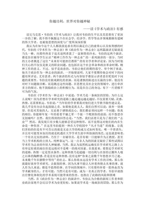 学术与政治读书报告