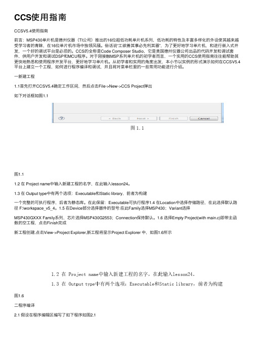 CCS使用指南