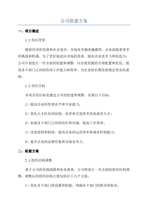 公司组建方案