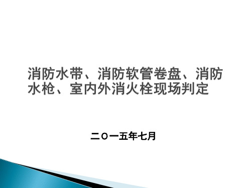 消防水带、消防软管卷盘、消防水枪、室内外消火栓现场判定