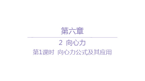 人教版高中物理必修第二册精品课件 分层作业 第六章 03-2 向心力-第1课时 向心力公式及其应用