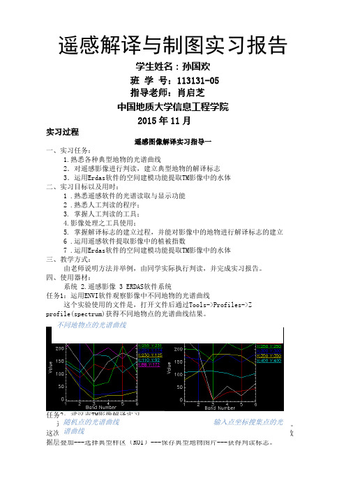 中国地质大学武汉遥感解译与制图实习报告