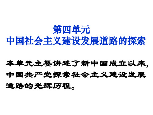 必修二中国社会主义经济建设的曲折发展