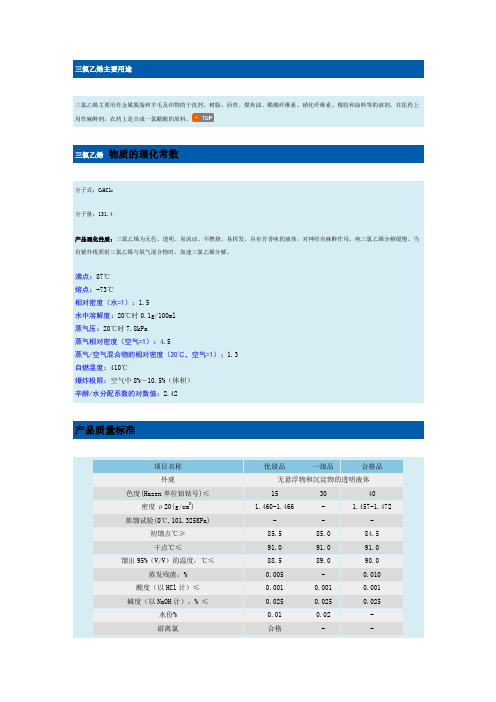 三氯乙烯主要用途