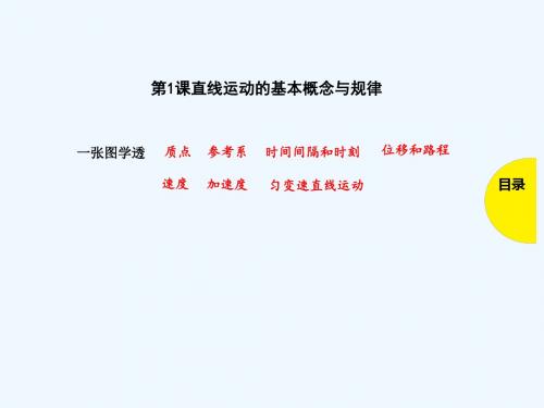 2019版高考物理总复习 第1课 直线运动的基本概念与规律课件