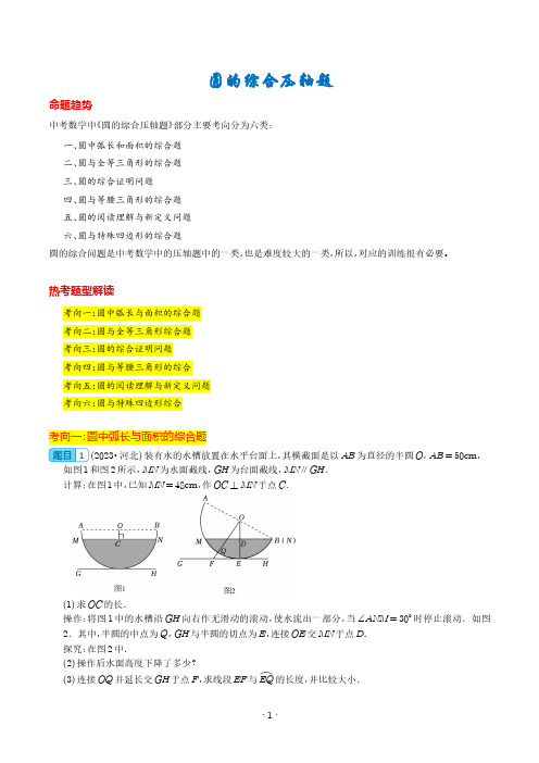 圆的综合压轴题(解析版)