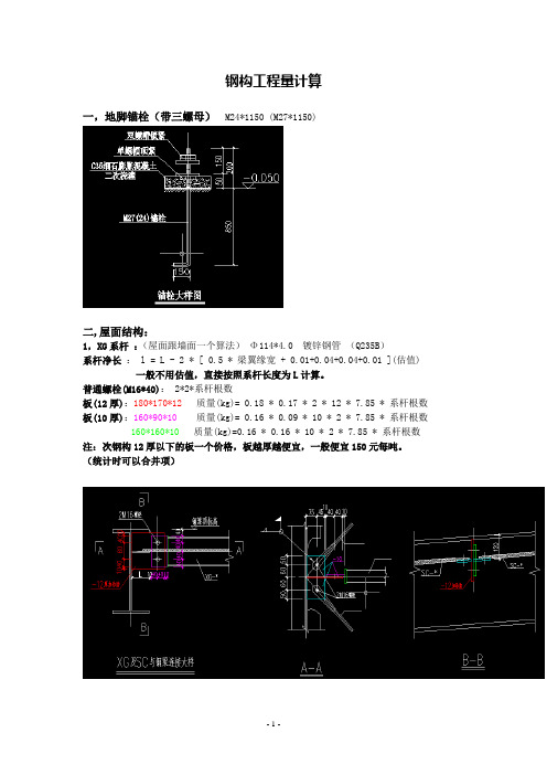 门式刚架厂房工程量计算