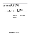 金算盘软件 eERP-B 电子表 说明书