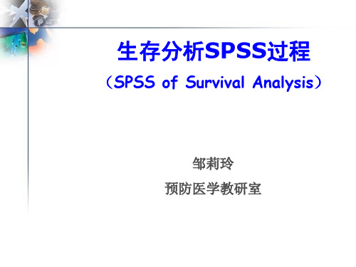 生存分析SPSS(单因素和多因素对生存率的可能分析)-文档资料