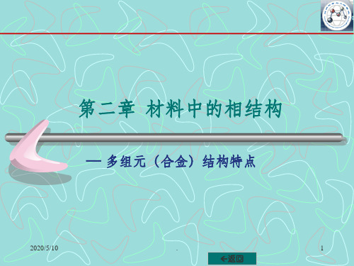 材料科学基础第二章材料中的相结构ppt课件