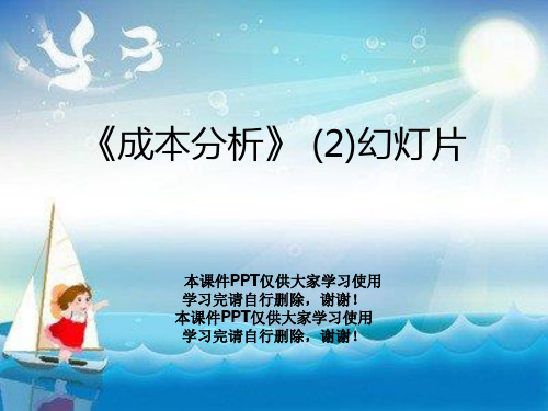 《成本分析》 (2)幻灯片