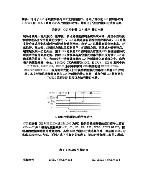 CAN总线控制器与DSP的接口_百度文库(精)