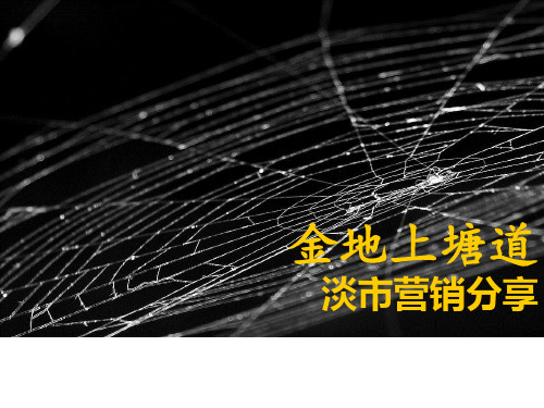 房地产金地上塘道项目淡市营销分享