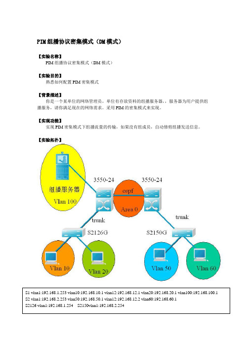 PIM组播协议密集模式