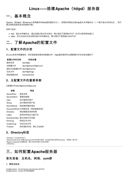 Linux——搭建Apache（httpd）服务器