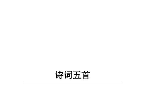 最新语文版九年级语文下册19.诗词五首公开课课件