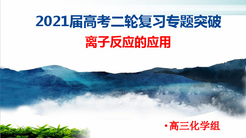 高频考点：离子反应的应用专项突破ppt完美课件2021届高考化学二轮复习