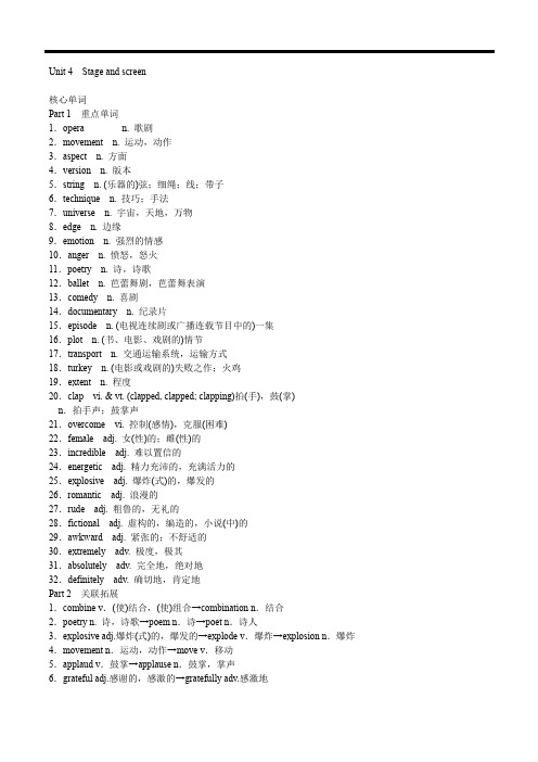 2019新外研版高一英语必修二unit4第四单元基础知识点总结复习