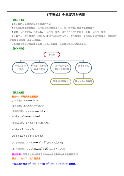 知识讲解_不等式全章复习与巩固_基础