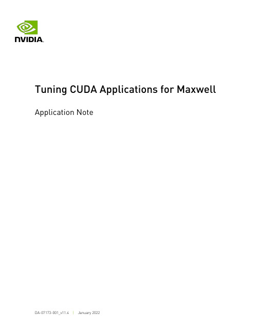 NVIDIA Maxwell 计算架构指南说明书