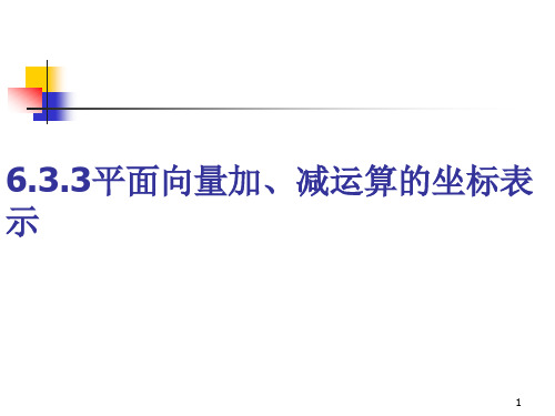 6.3.3平面向量加减坐标表示