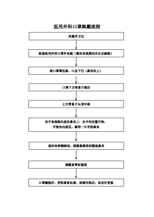 医用外科口罩佩戴流程