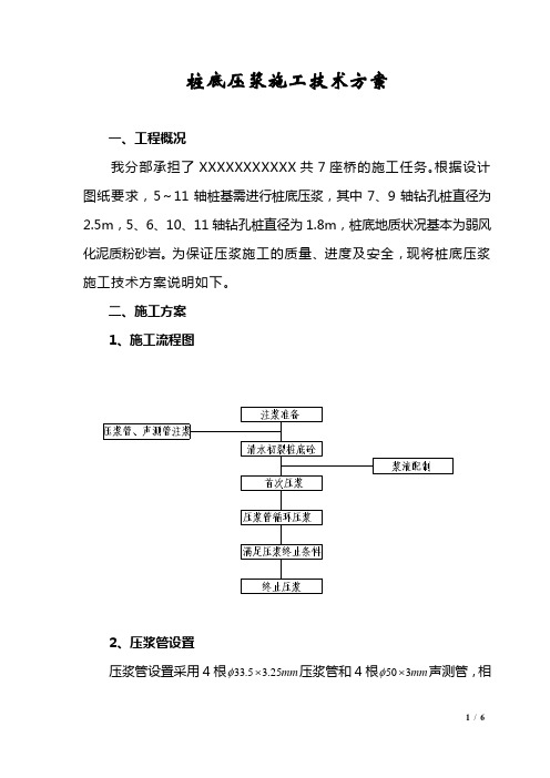 钻孔桩后 压浆施工方案