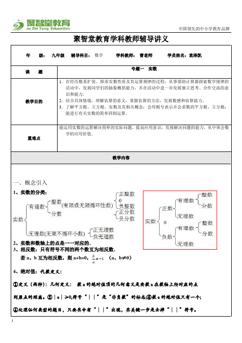 专题实数学案