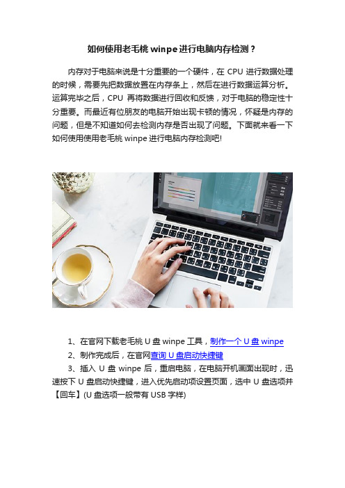 如何使用老毛桃winpe进行电脑内存检测？