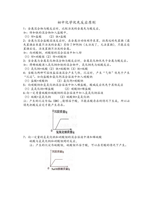 初中化学优先反应原则