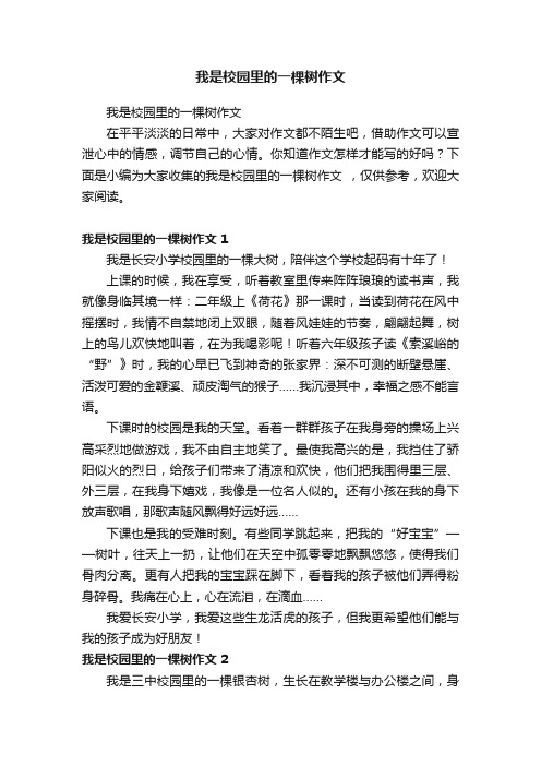 我是校园里的一棵树作文