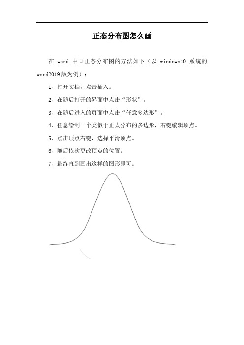 正态分布图怎么画