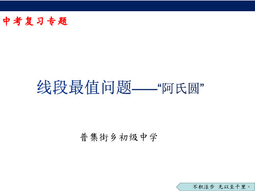 九年级数学中考复习：线段最值问题——“阿氏圆”课件